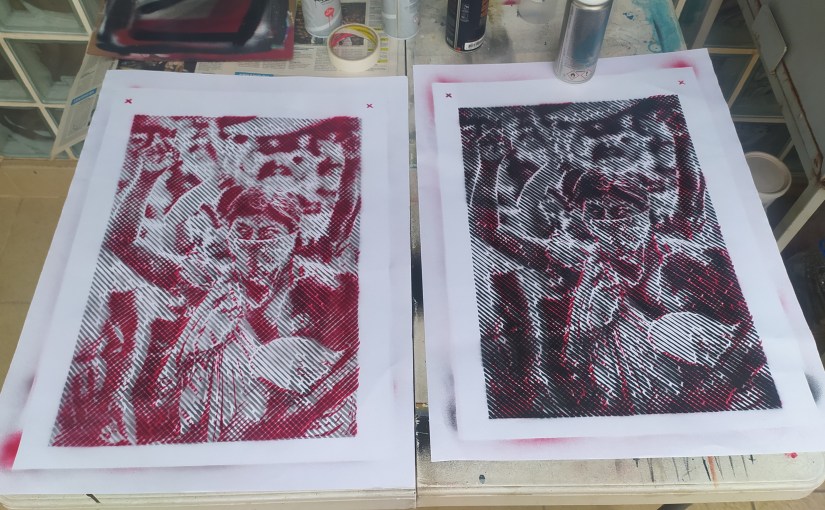 Stencil Halftone em duas&nbsp;cores